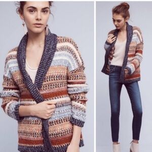 Anthropologie Knitted & Knotted open cardigan size small